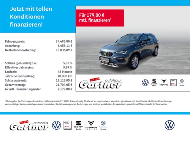 Ateca STYLE 1.5 TSI DSG AHK ACC NAVI SHZ PDC LED