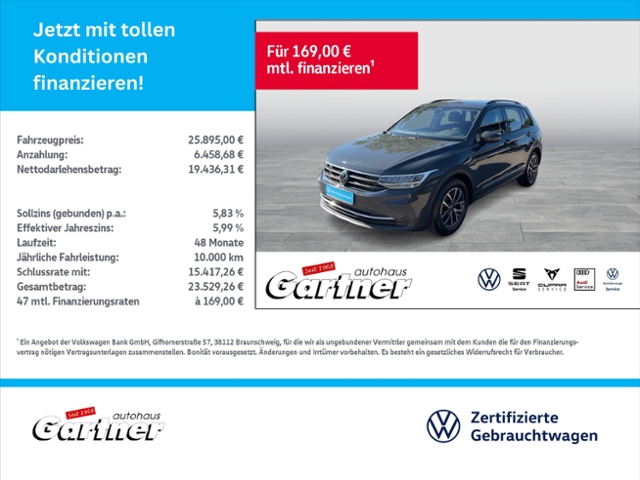 Tiguan LIFE 2.0 TDI DSG NAVI AHK APP-CON LENKR:H